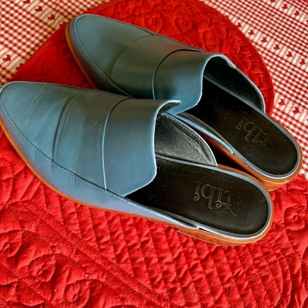 Tibi blue leather mules - Picture 3 of 7